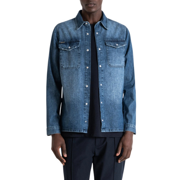 ANTONY MORATO camisa manga larga vaquera regular fit blue denim per Home