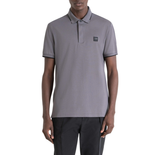 ANTONY MORATO polo de manga corta de piqué mercerizado metal logo para Hombre